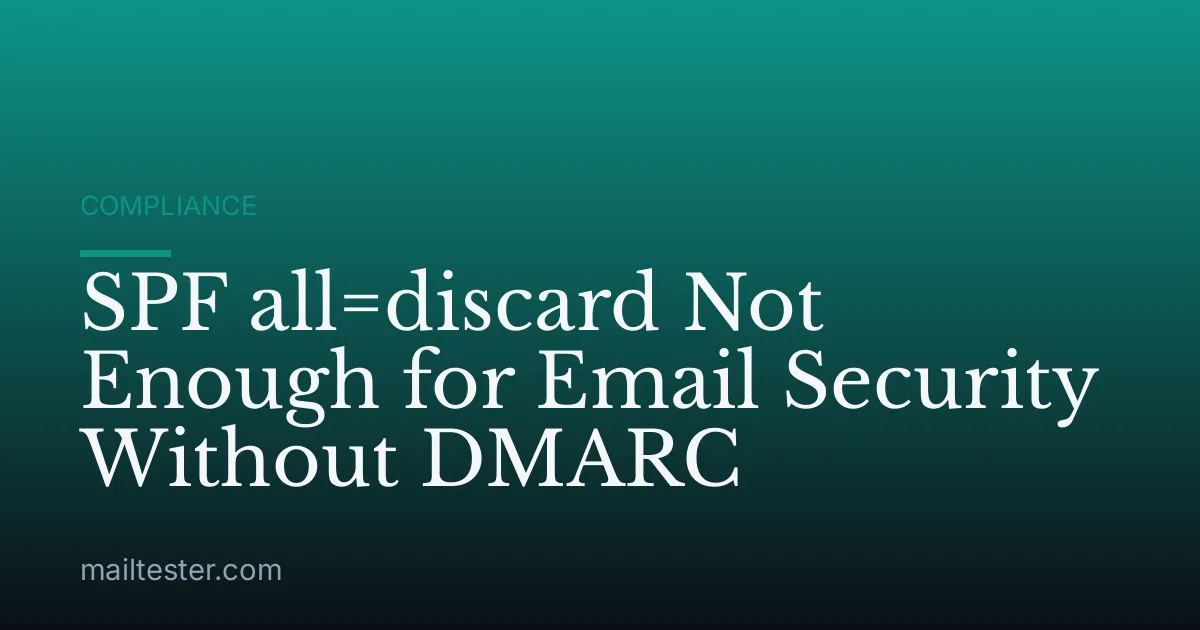 SPF all=discard Not Enough for Email Security Without DMARC