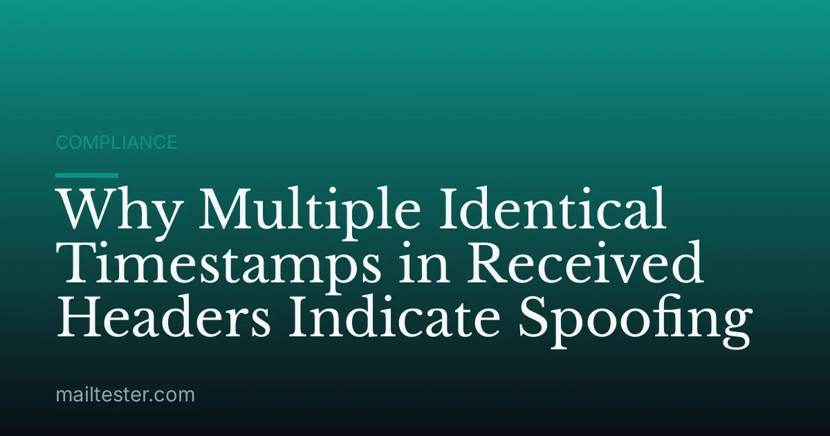 Why Multiple Identical Timestamps in Received Headers Indicate Spoofing