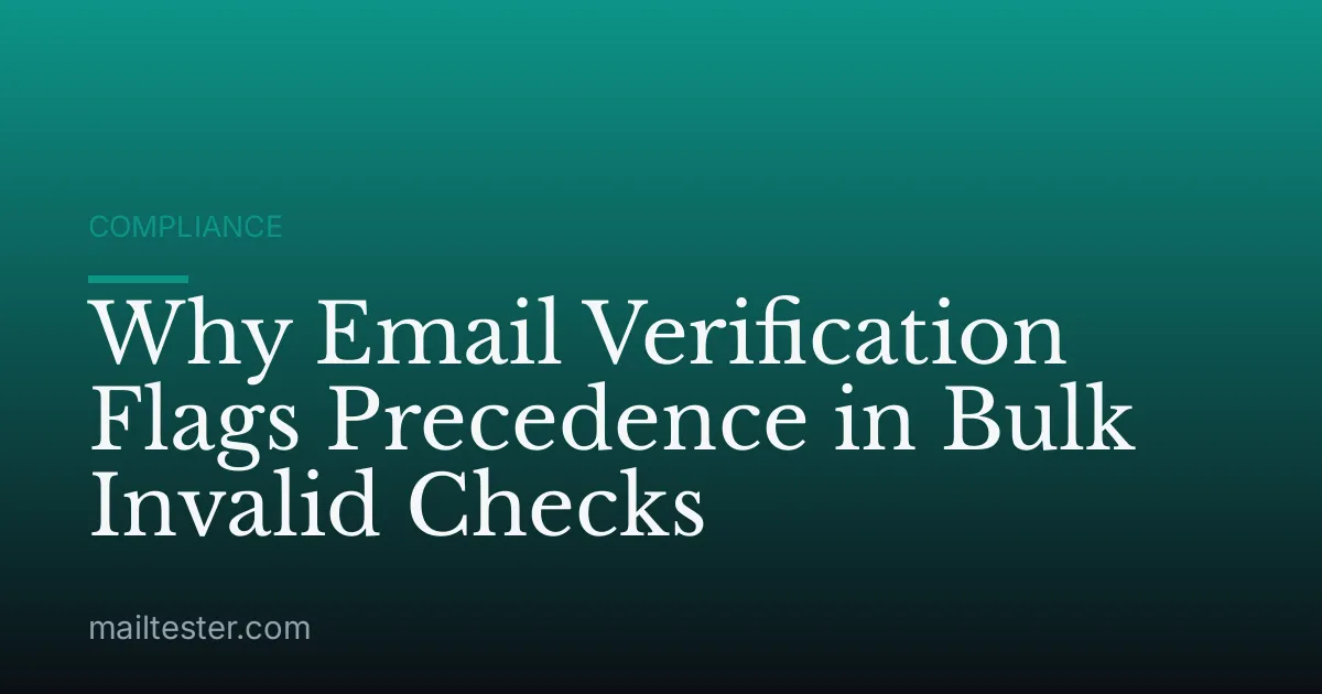 Why Email Verification Flags Precedence in Bulk Invalid Checks