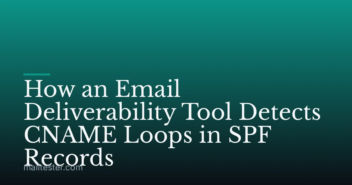 How an Email Deliverability Tool Detects CNAME Loops in SPF Records
