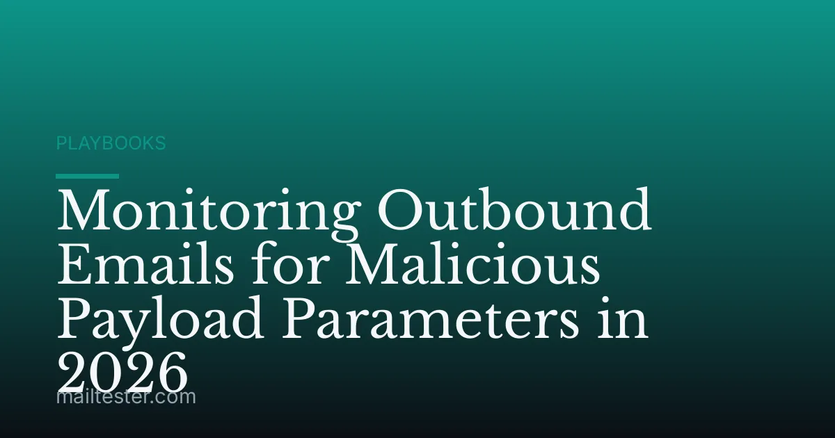 Monitoring Outbound Emails for Malicious Payload Parameters in 2026