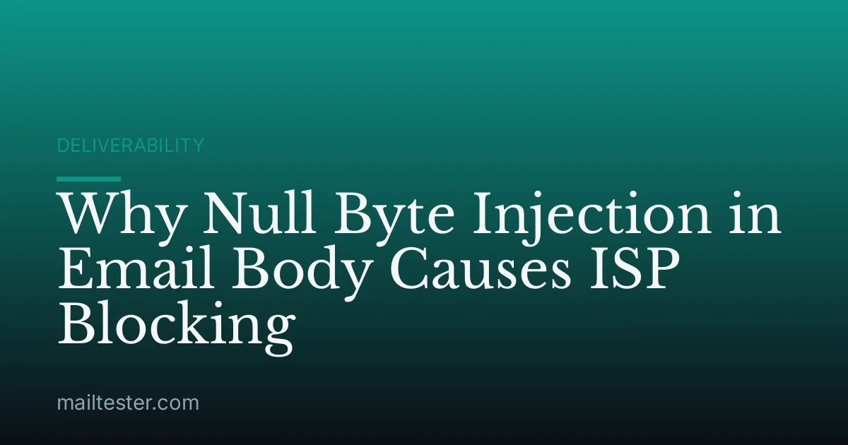 Why Null Byte Injection in Email Body Causes ISP Blocking