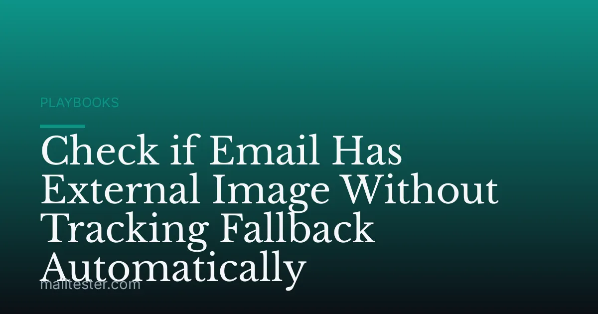Check if Email Has External Image Without Tracking Fallback Automatically
