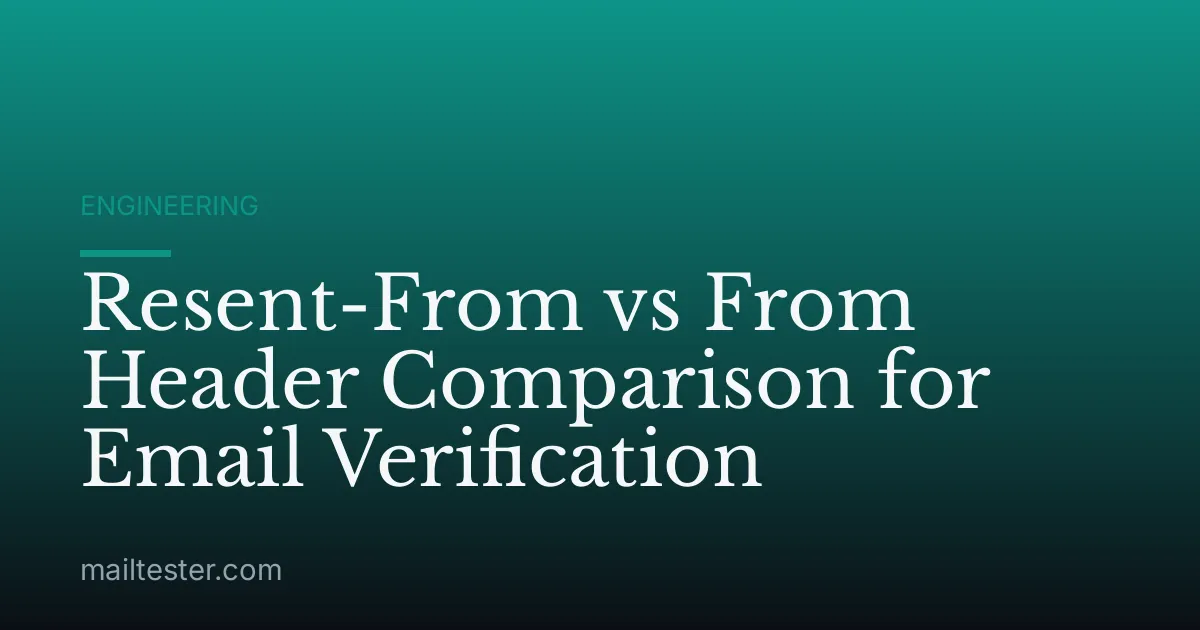 Resent-From vs From Header Comparison for Email Verification