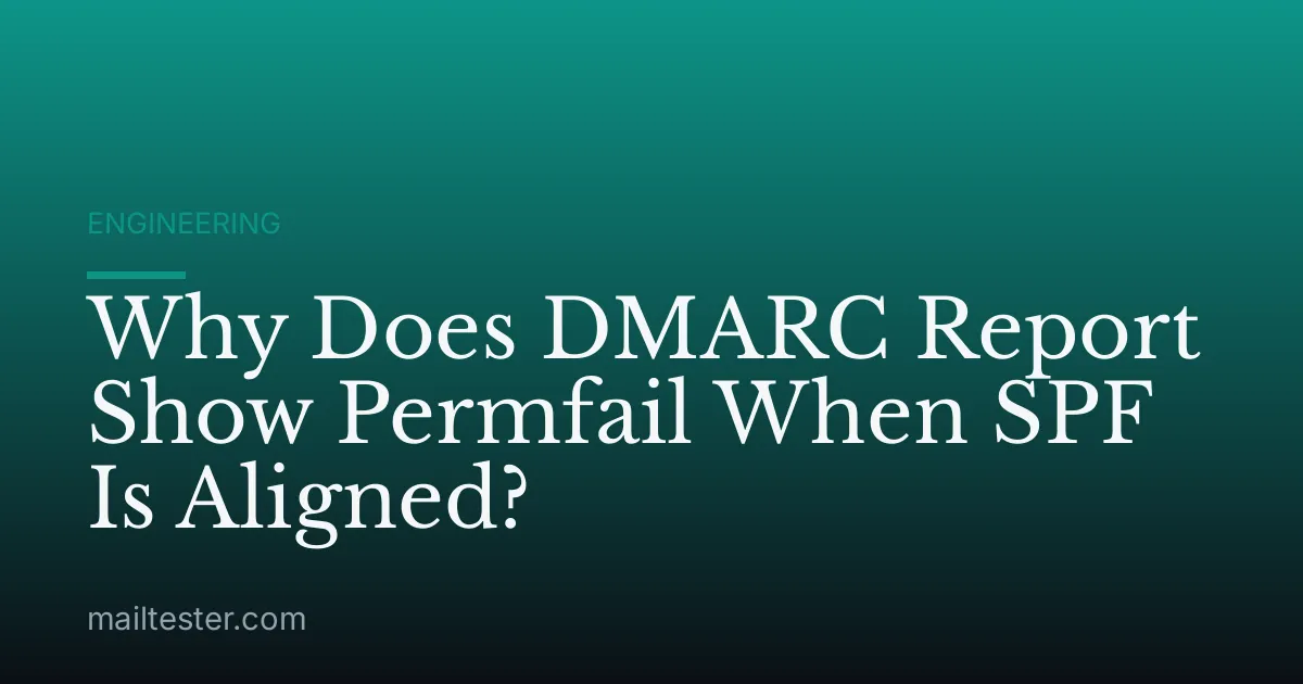 Why Does DMARC Report Show Permfail When SPF Is Aligned?