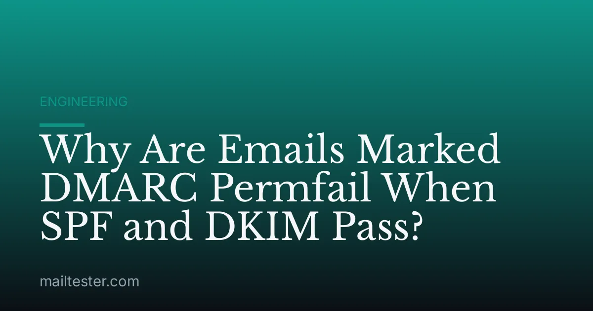 Why Are Emails Marked DMARC Permfail When SPF and DKIM Pass?