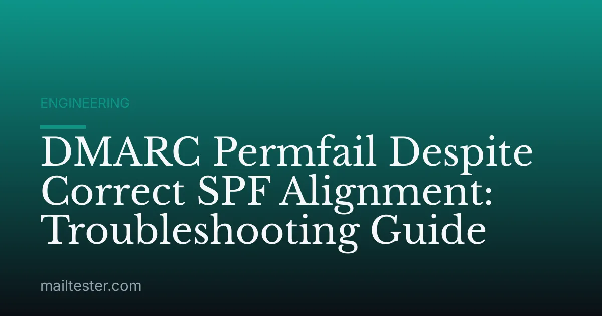DMARC Permfail Despite Correct SPF Alignment: Troubleshooting Guide