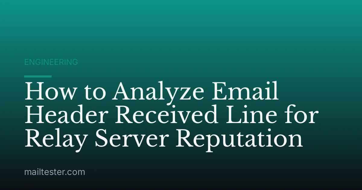How to Analyze Email Header Received Line for Relay Server Reputation
