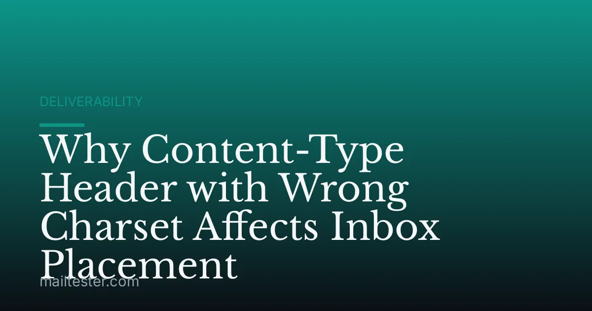 Why Content-Type Header with Wrong Charset Affects Inbox Placement
