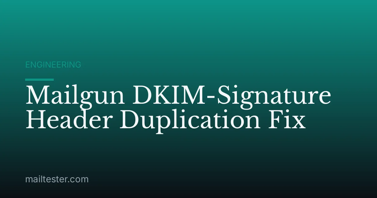 Mailgun DKIM-Signature Header Duplication Fix