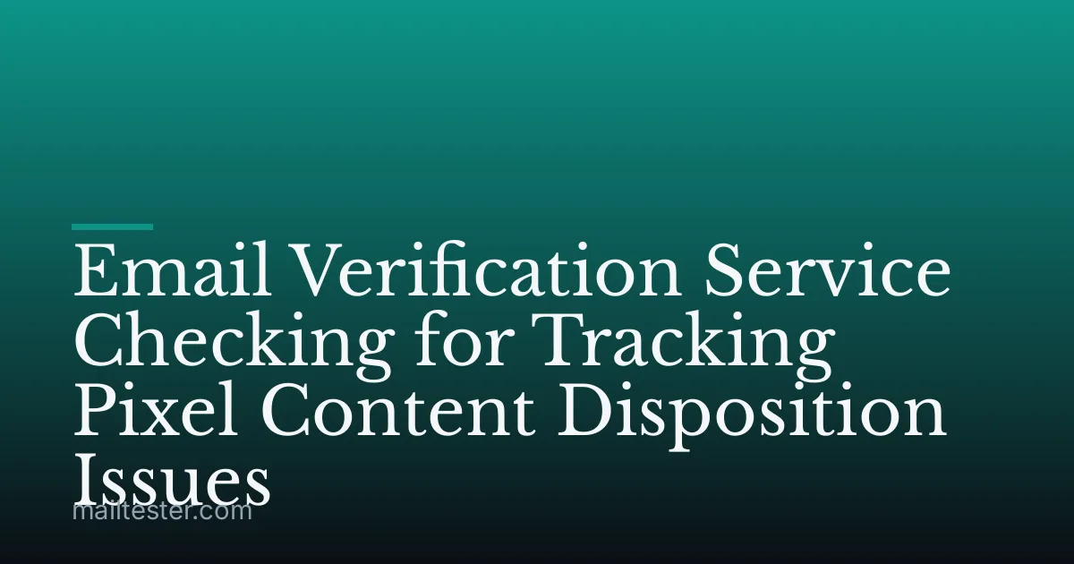 Email Verification Service Checking for Tracking Pixel Content Disposition Issues