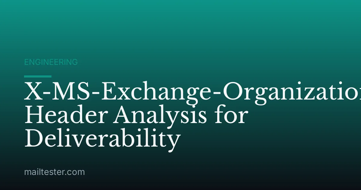 X-MS-Exchange-Organization-Spam-Test Header Analysis for Deliverability