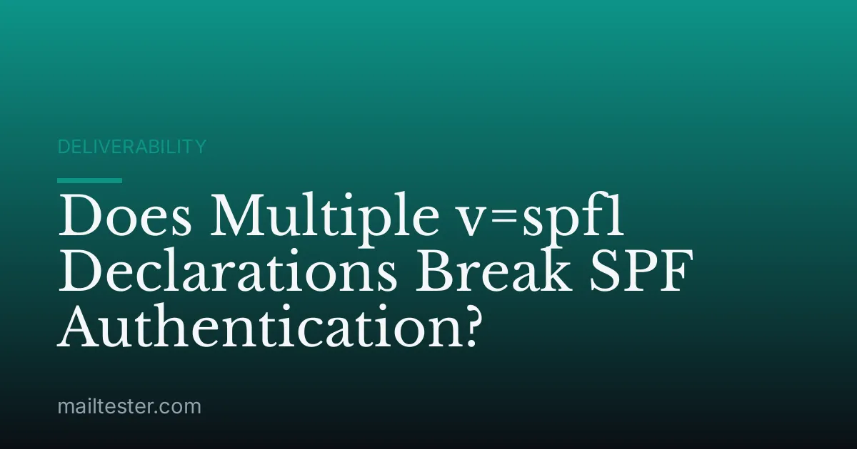 Does Multiple v=spf1 Declarations Break SPF Authentication?