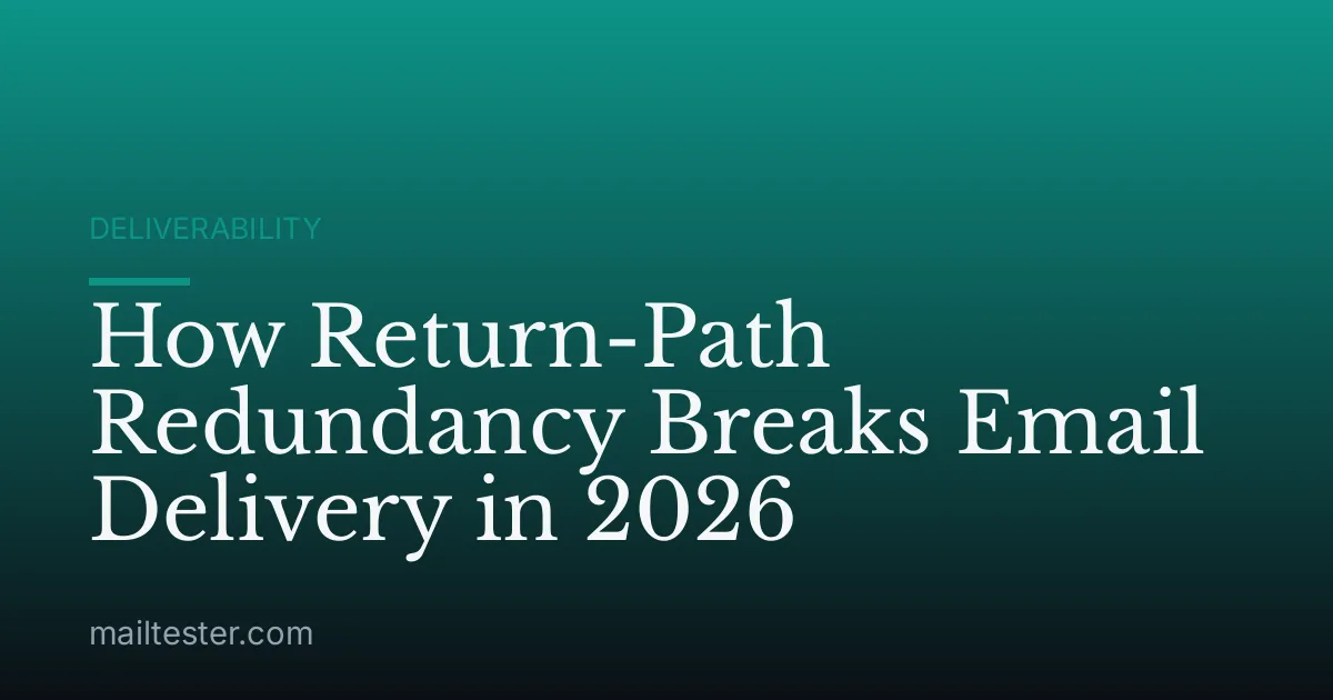 How Return-Path Redundancy Breaks Email Delivery in 2026