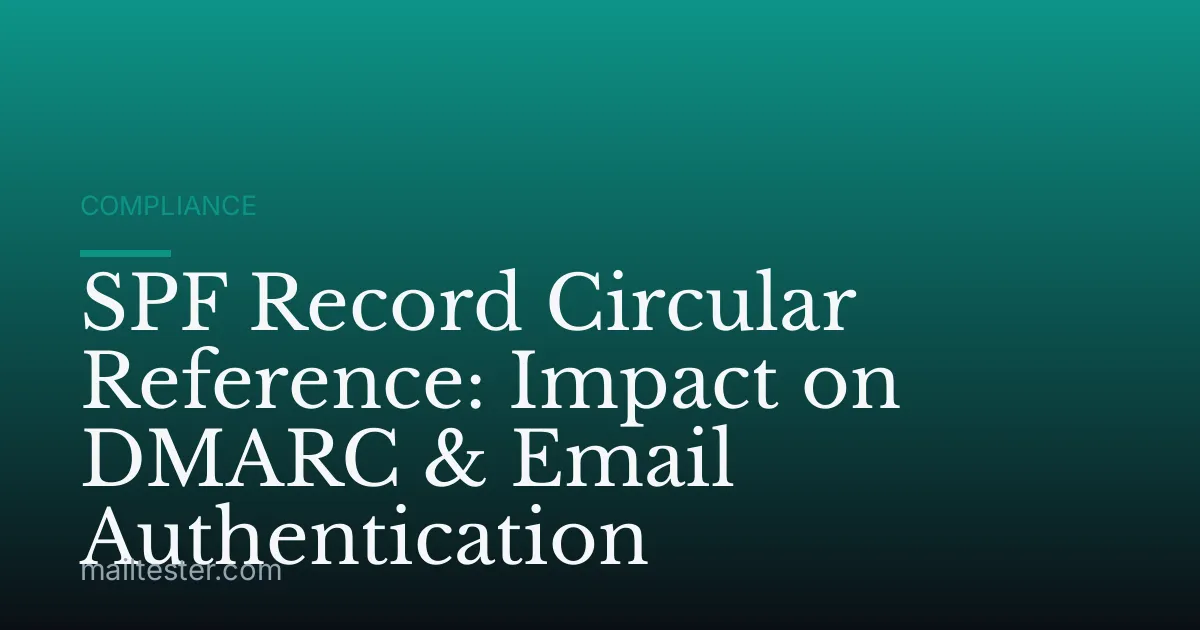 SPF Record Circular Reference: Impact on DMARC & Email Authentication