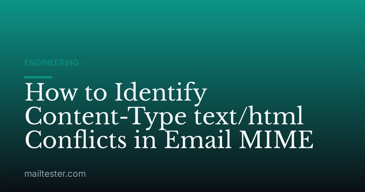 How to Identify Content-Type text/html Conflicts in Email MIME