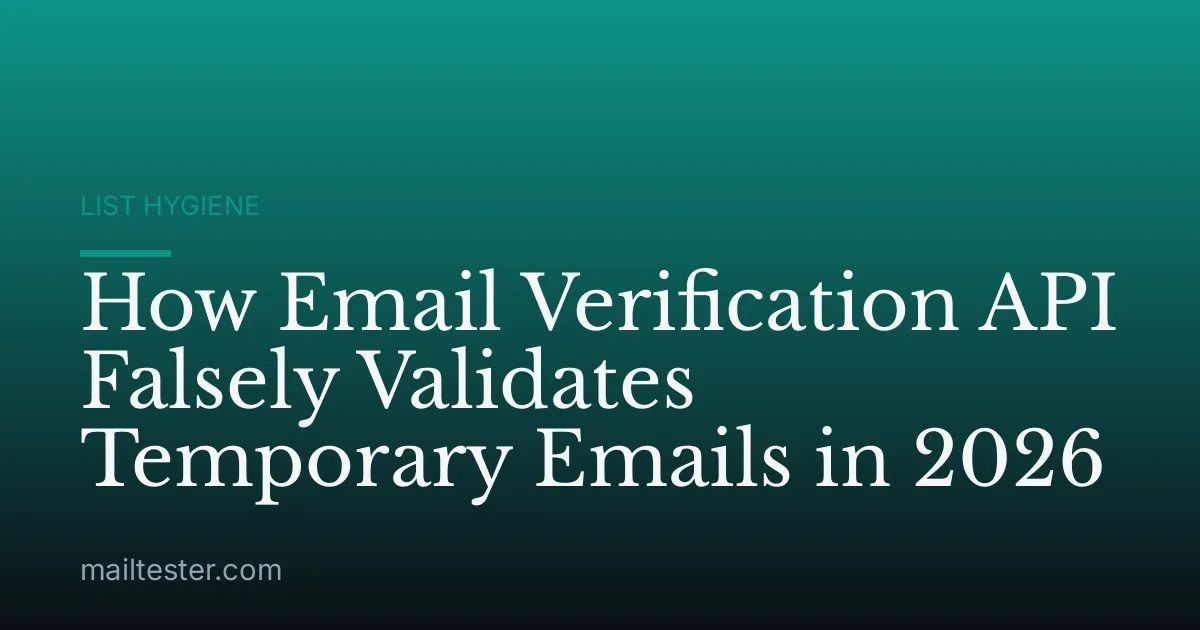 How Email Verification API Falsely Validates Temporary Emails in 2026