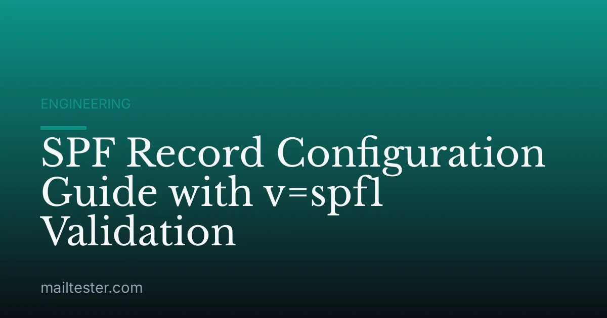 SPF Record Configuration Guide with v=spf1 Validation
