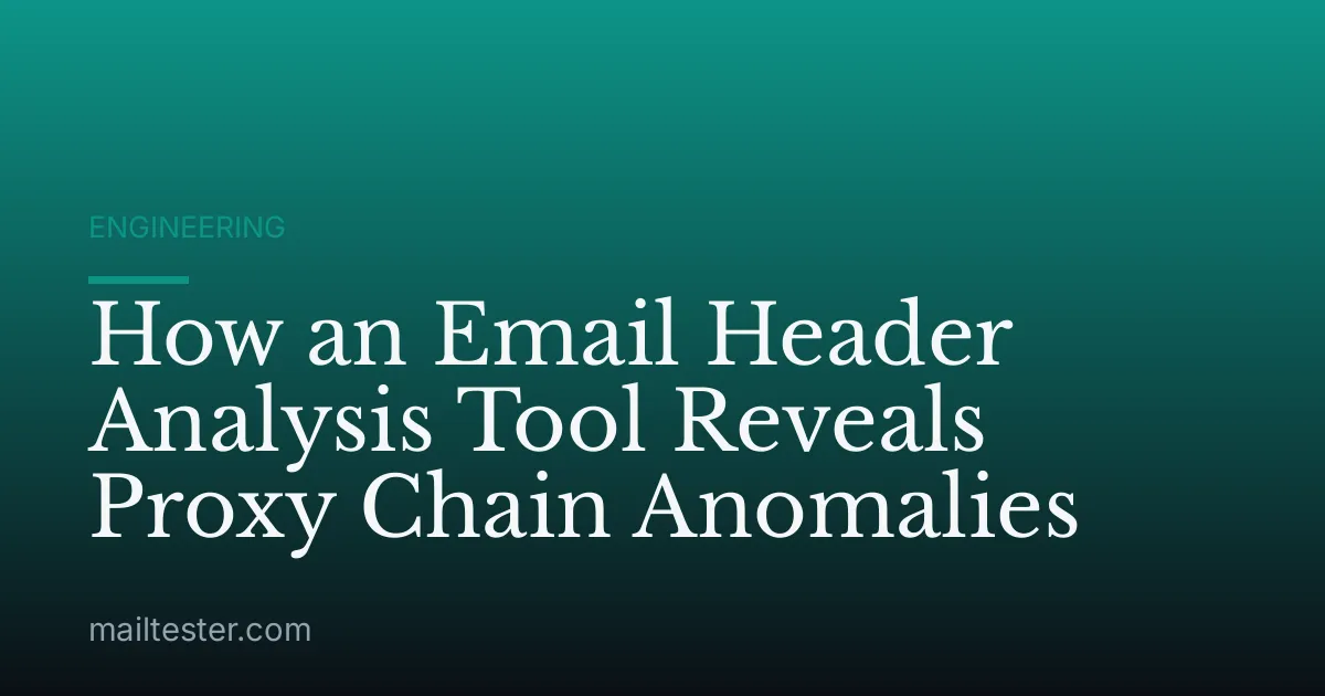 How an Email Header Analysis Tool Reveals Proxy Chain Anomalies