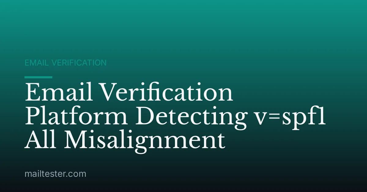 Email Verification Platform Detecting v=spf1 All Misalignment