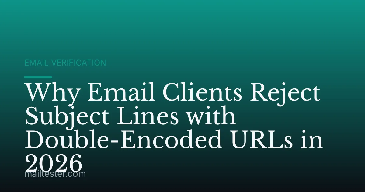 Why Email Clients Reject Subject Lines with Double-Encoded URLs in 2026