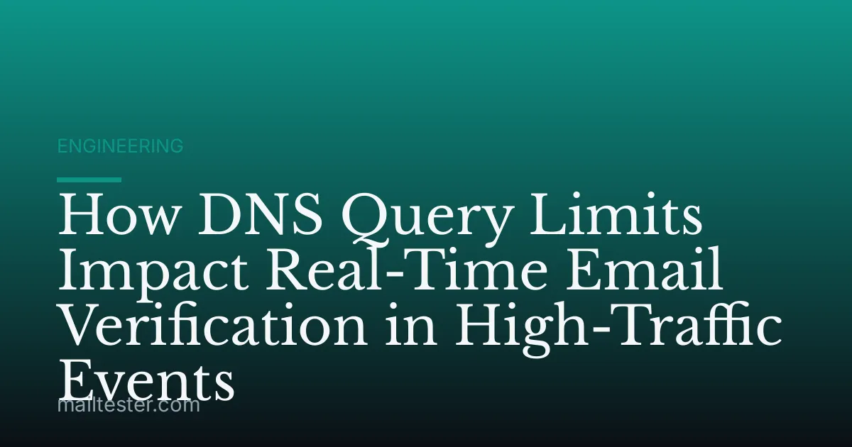 How DNS Query Limits Impact Real-Time Email Verification in High-Traffic Events