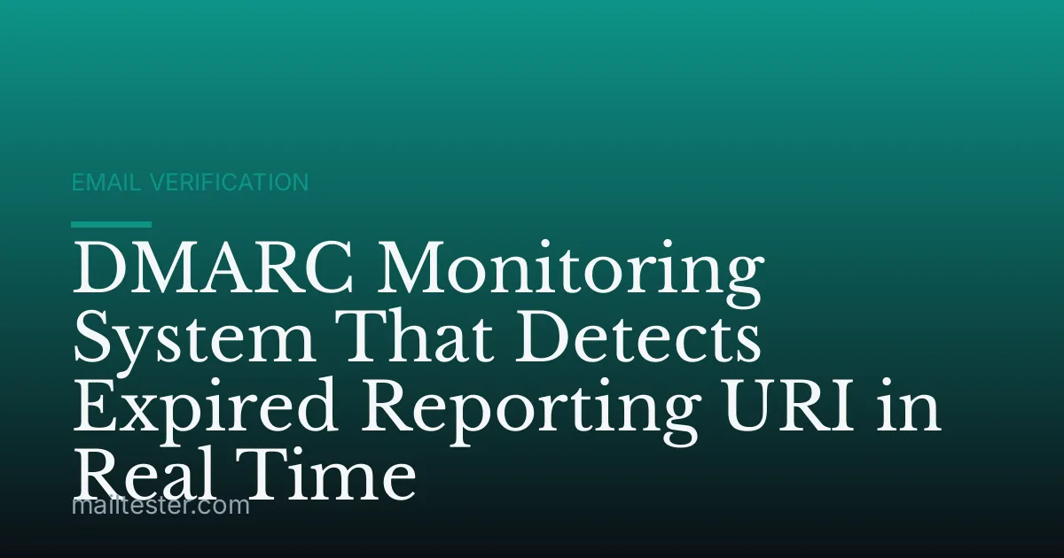 DMARC Monitoring System That Detects Expired Reporting URI in Real Time
