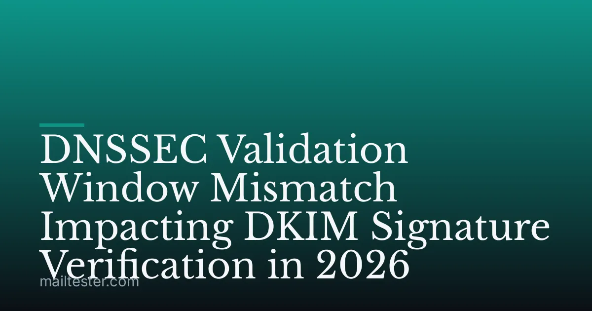 DNSSEC Validation Window Mismatch Impacting DKIM Signature Verification in 2026