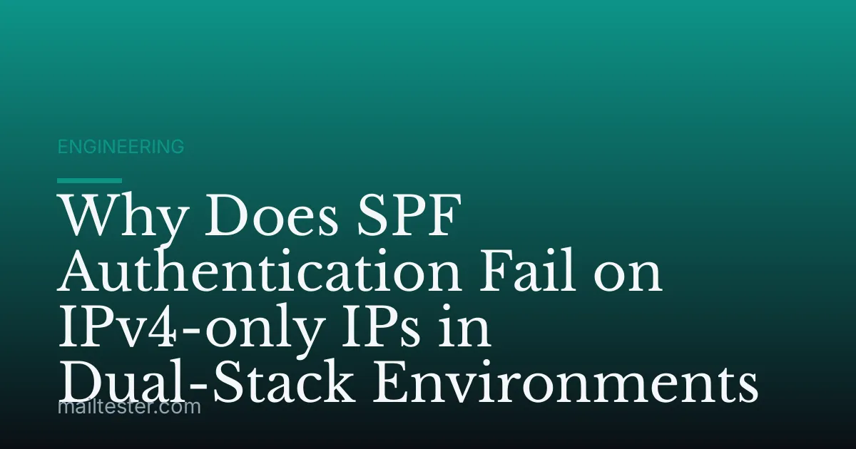 Why Does SPF Authentication Fail on IPv4-only IPs in Dual-Stack Environments