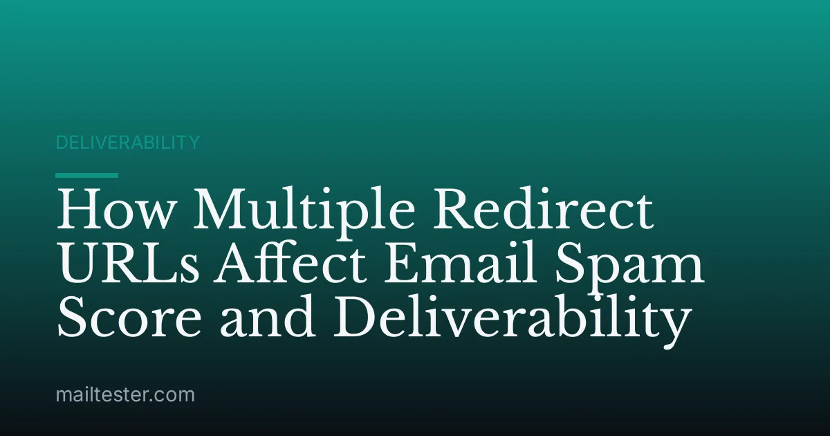 How Multiple Redirect URLs Affect Email Spam Score and Deliverability
