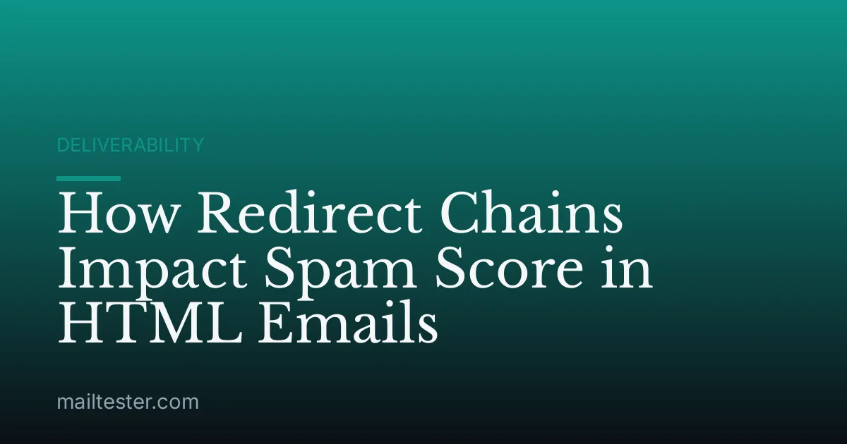 How Redirect Chains Impact Spam Score in HTML Emails