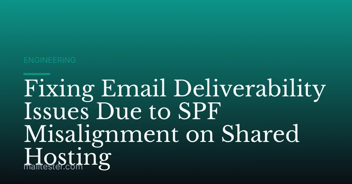 Fixing Email Deliverability Issues Due to SPF Misalignment on Shared Hosting