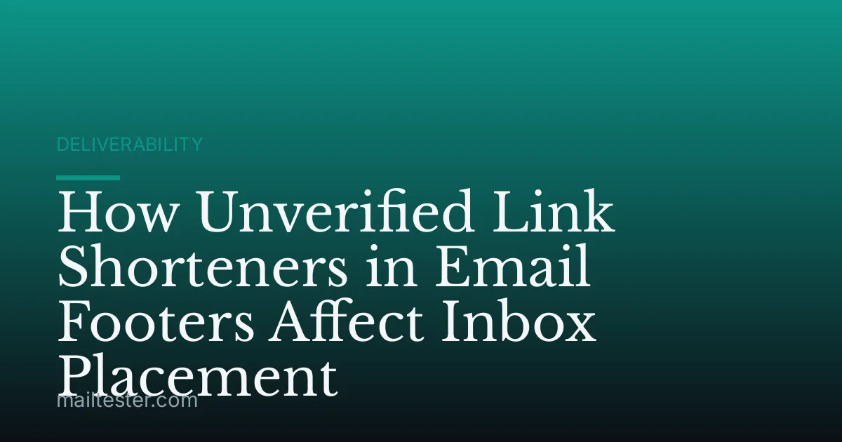 How Unverified Link Shorteners in Email Footers Affect Inbox Placement