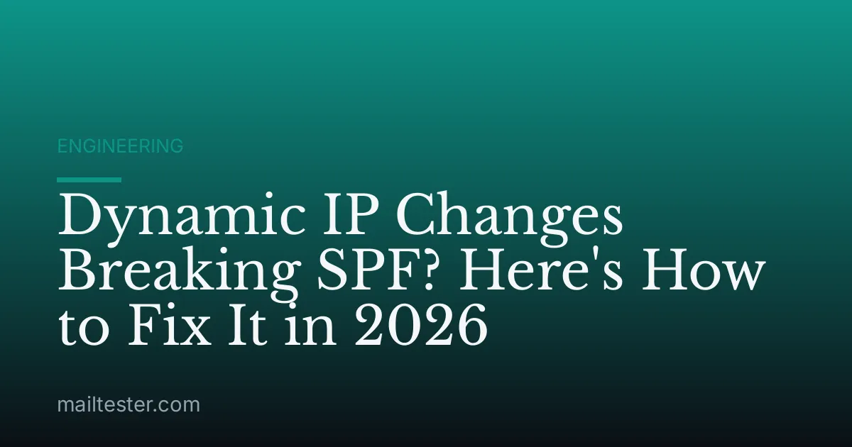 Dynamic IP Changes Breaking SPF? Here's How to Fix It in 2026