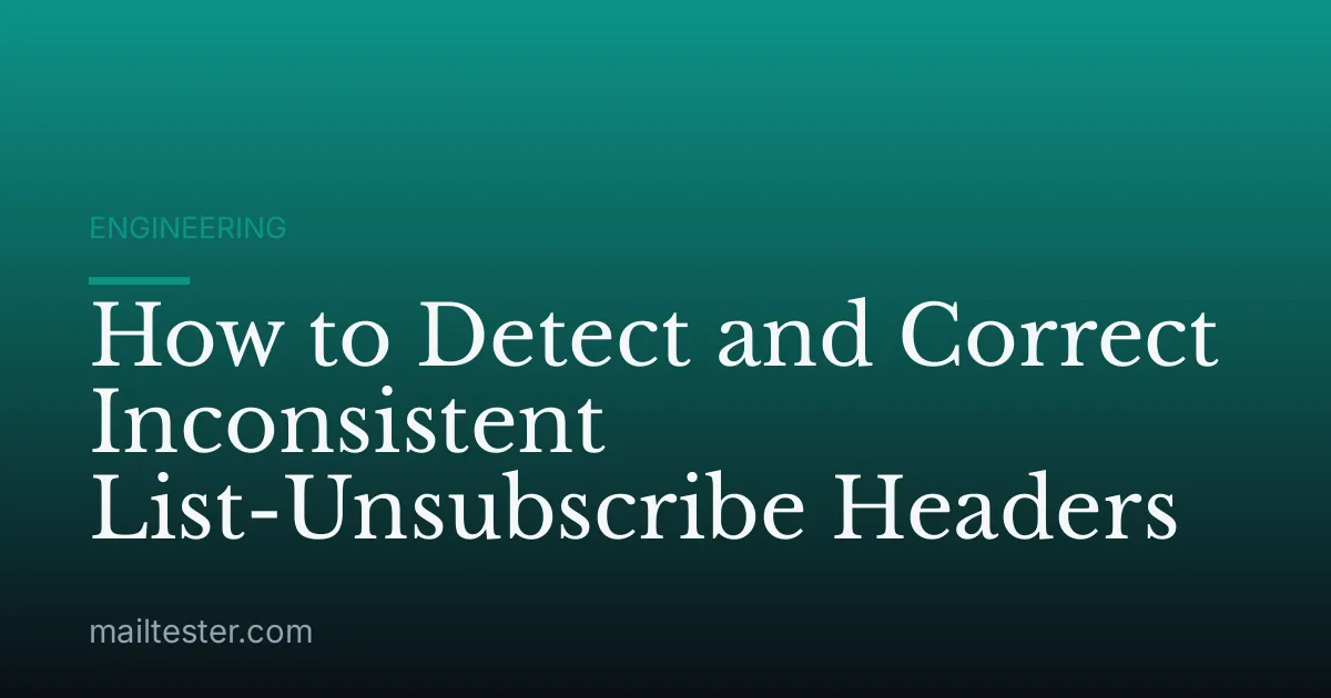 How to Detect and Correct Inconsistent List-Unsubscribe Headers