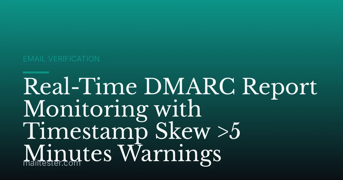 Real-Time DMARC Report Monitoring with Timestamp Skew >5 Minutes Warnings