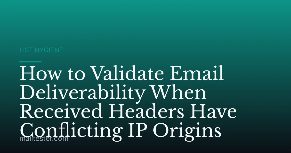 How to Validate Email Deliverability When Received Headers Have Conflicting IP Origins