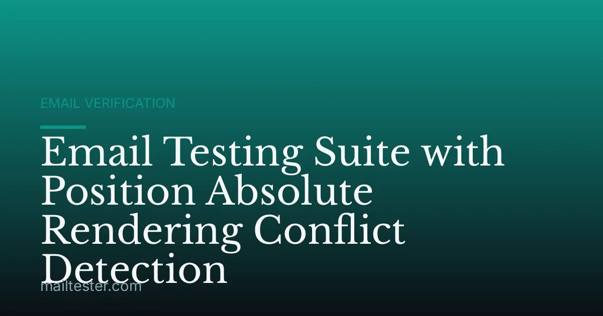 Email Testing Suite with Position Absolute Rendering Conflict Detection