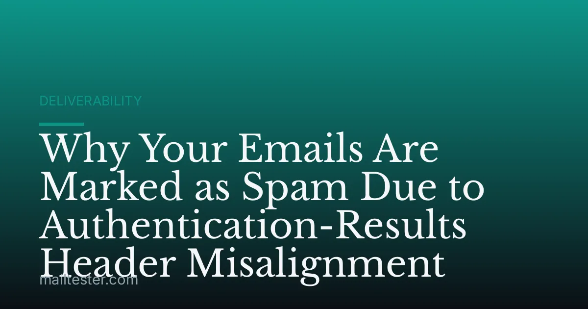 Why Your Emails Are Marked as Spam Due to Authentication-Results Header Misalignment