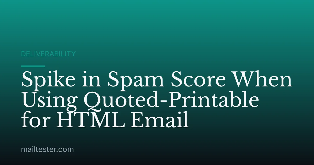 Spike in Spam Score When Using Quoted-Printable for HTML Email