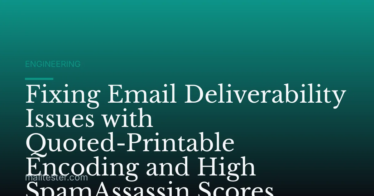 Fixing Email Deliverability Issues with Quoted-Printable Encoding and High SpamAssassin Scores