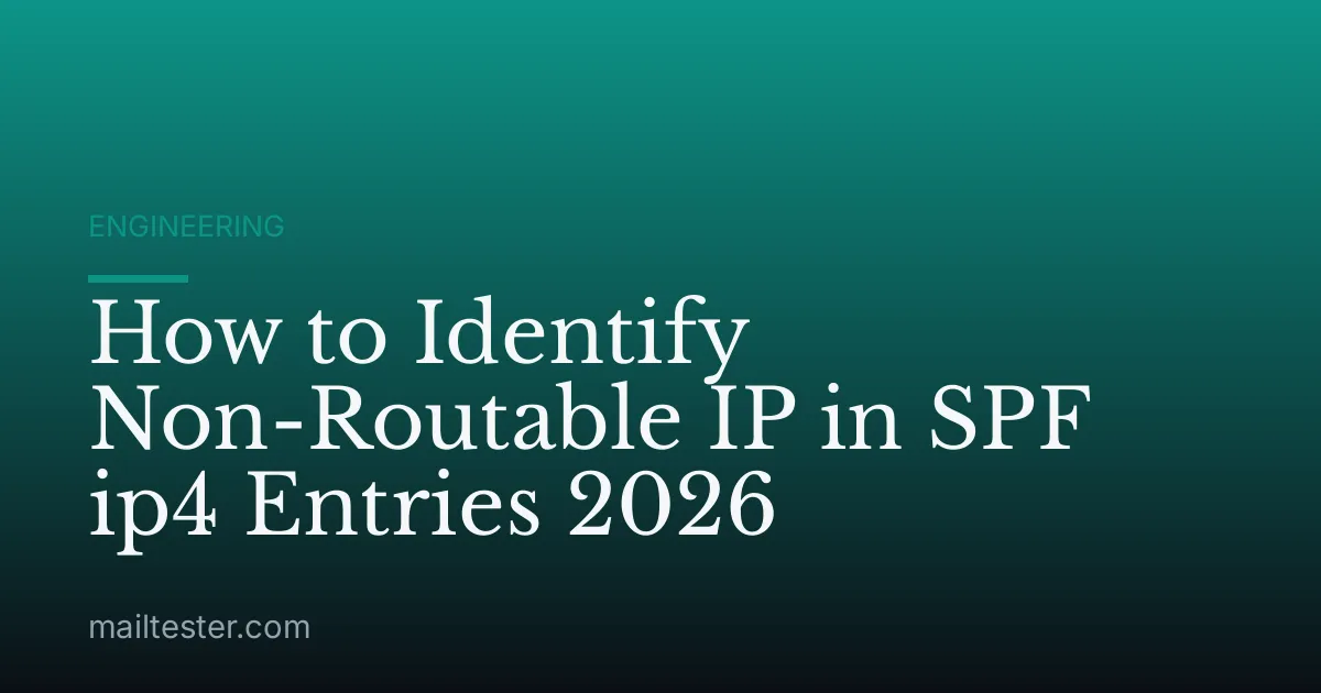 How to Identify Non-Routable IP in SPF ip4 Entries 2026