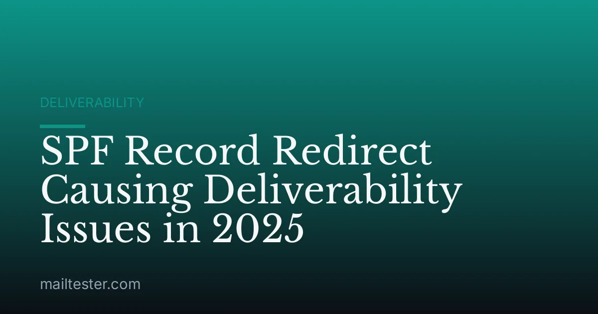 SPF Record Redirect Causing Deliverability Issues in 2025