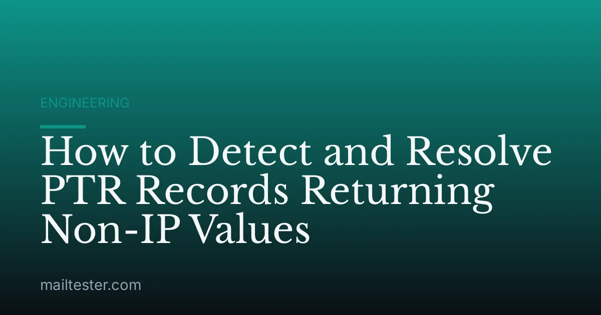 How to Detect and Resolve PTR Records Returning Non-IP Values