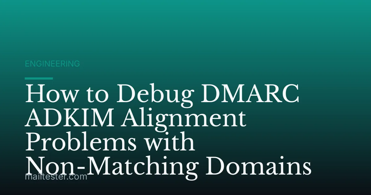 How to Debug DMARC ADKIM Alignment Problems with Non-Matching Domains