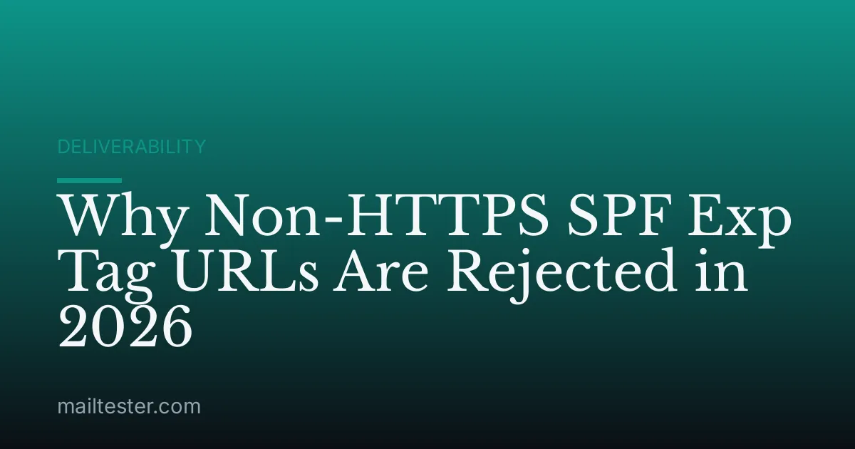 Why Non-HTTPS SPF Exp Tag URLs Are Rejected in 2026