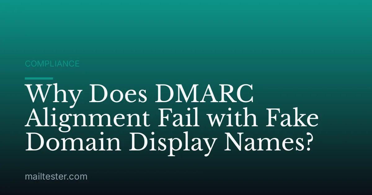Why Does DMARC Alignment Fail with Fake Domain Display Names?