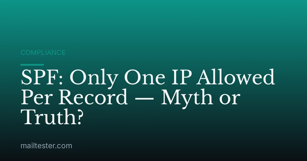 SPF: Only One IP Allowed Per Record — Myth or Truth?