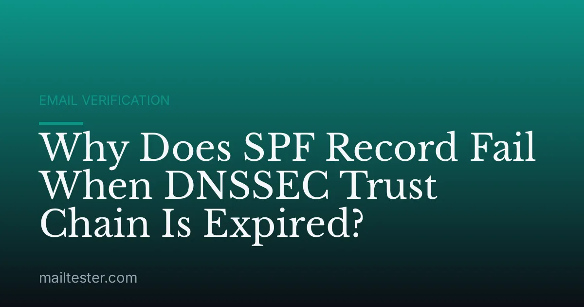 Why Does SPF Record Fail When DNSSEC Trust Chain Is Expired?