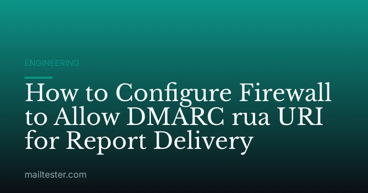 How to Configure Firewall to Allow DMARC rua URI for Report Delivery
